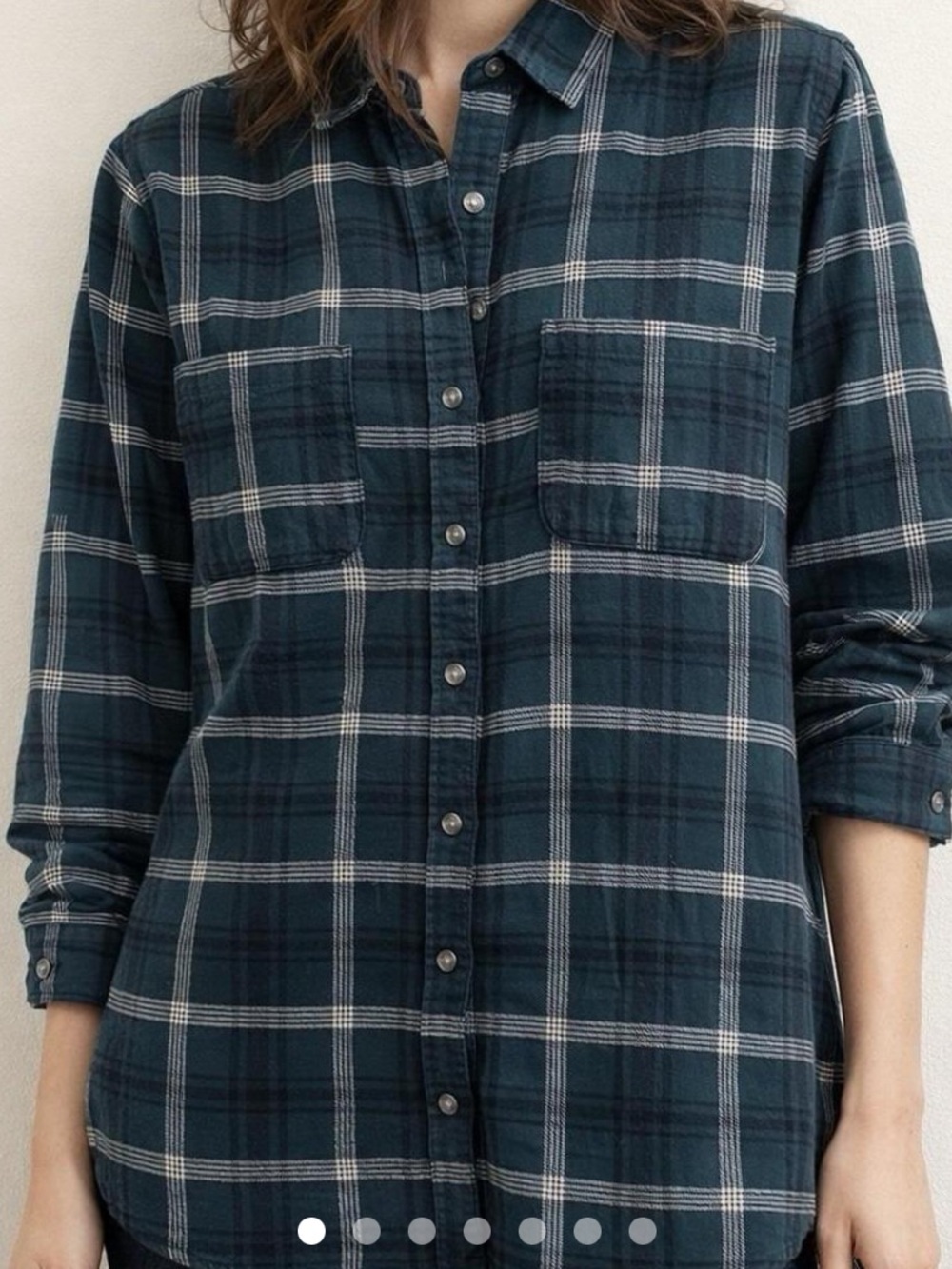 Universal Thread cotton button front flannel L